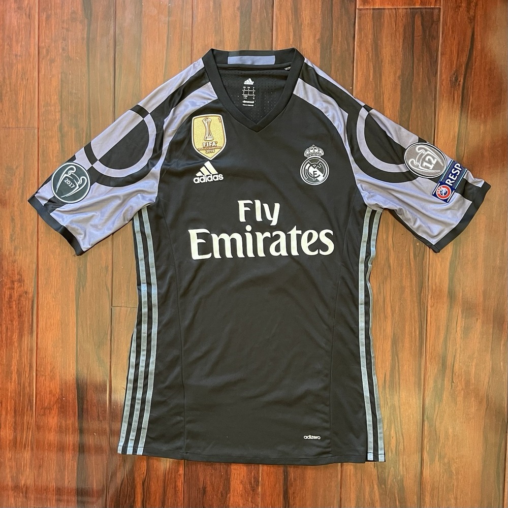 Adidas Real Madrid Cristiano Ronaldo #7 2016/17 Third Jersey UCL Black Large